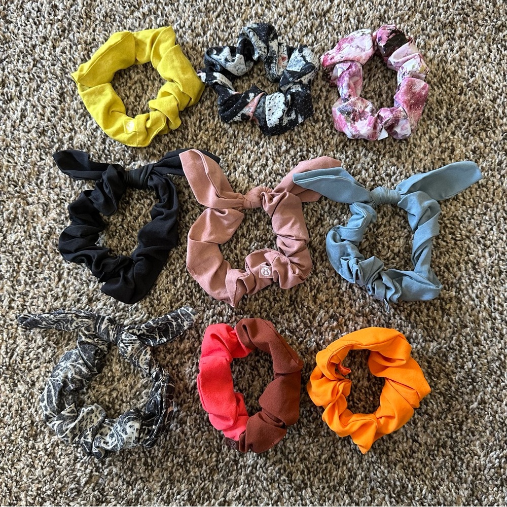Bundle of 9 lululemon Scrunchies